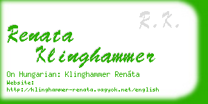 renata klinghammer business card